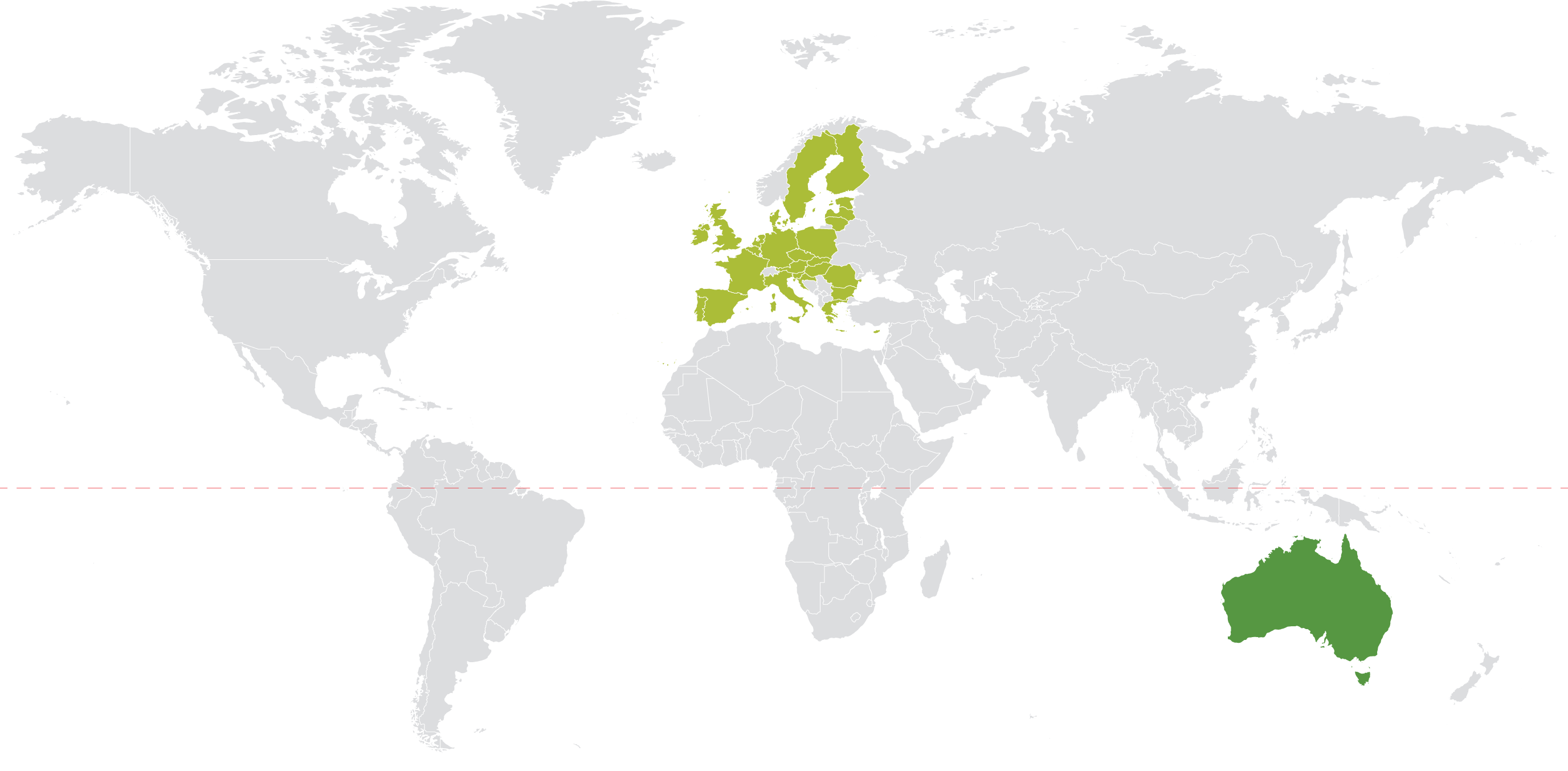 World map (Au vs EU 2017)